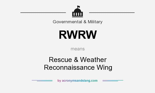 What does RWRW mean? It stands for Rescue & Weather Reconnaissance Wing