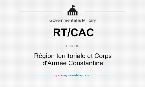 What does RT/CAC mean? It stands for Région territoriale et Corps d`Armée Constantine