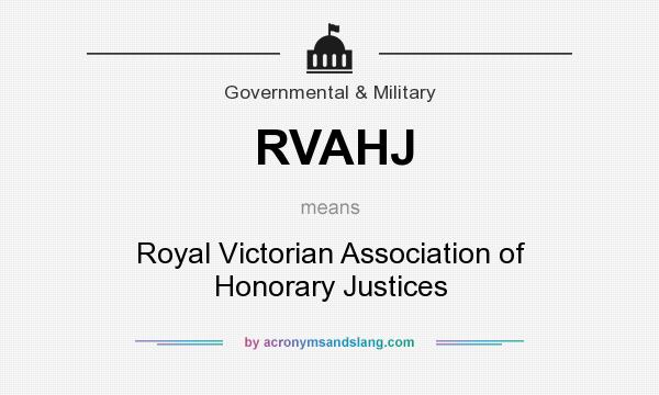 What does RVAHJ mean? It stands for Royal Victorian Association of Honorary Justices