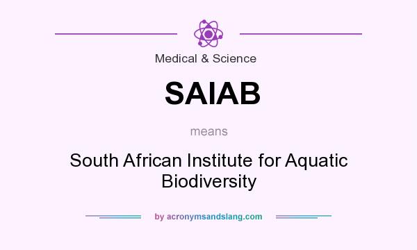 What does SAIAB mean? It stands for South African Institute for Aquatic Biodiversity