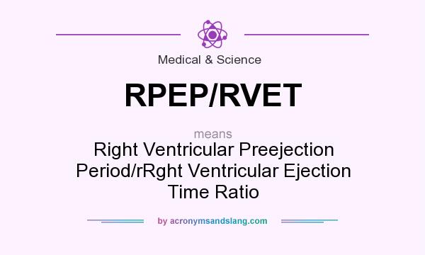 What does RPEP/RVET mean? It stands for Right Ventricular Preejection Period/rRght Ventricular Ejection Time Ratio