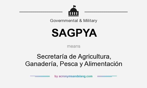 What does SAGPYA mean? It stands for Secretaría de Agricultura, Ganadería, Pesca y Alimentación