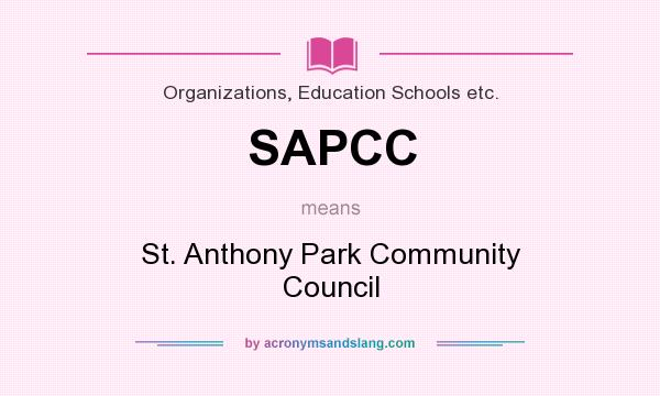 What does SAPCC mean? It stands for St. Anthony Park Community Council
