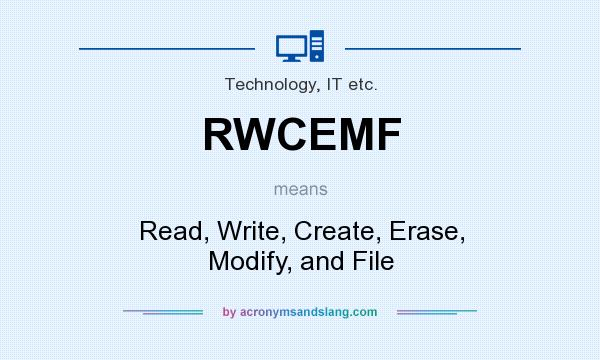 What does RWCEMF mean? It stands for Read, Write, Create, Erase, Modify, and File