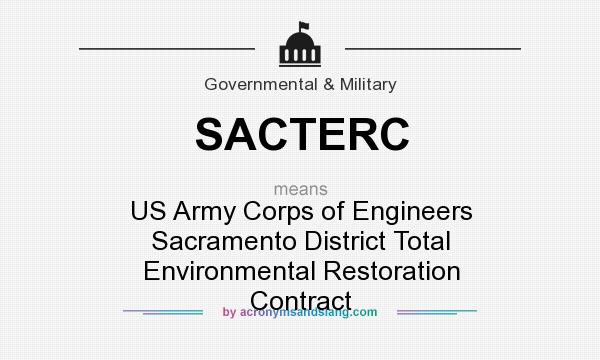 What does SACTERC mean? It stands for US Army Corps of Engineers Sacramento District Total Environmental Restoration Contract