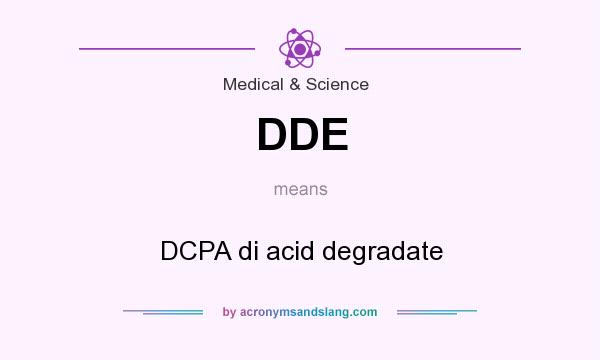 What does DDE mean? It stands for DCPA di acid degradate