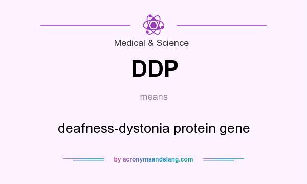 What does DDP mean? It stands for deafness-dystonia protein gene