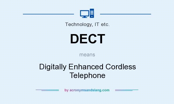 What does DECT mean? It stands for Digitally Enhanced Cordless Telephone