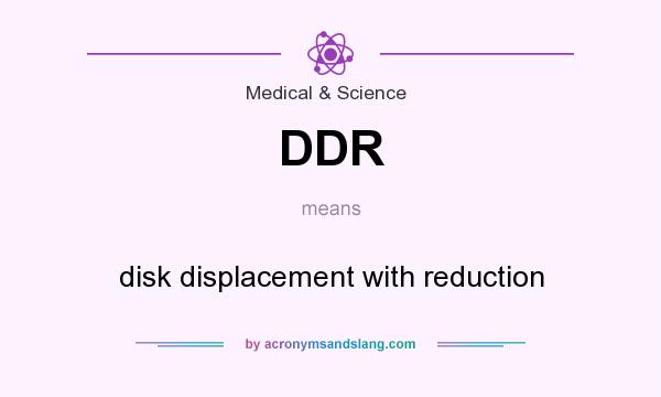 What does DDR mean? It stands for disk displacement with reduction
