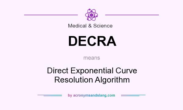 What does DECRA mean? It stands for Direct Exponential Curve Resolution Algorithm