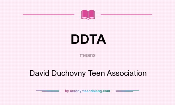 What does DDTA mean? It stands for David Duchovny Teen Association