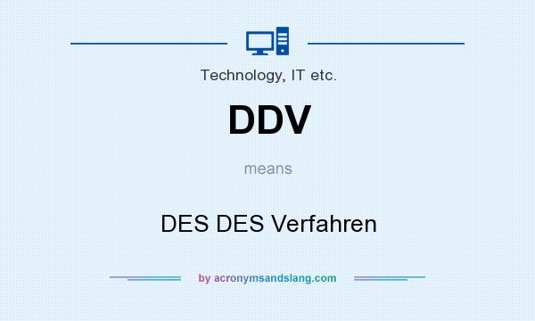 What does DDV mean? It stands for DES DES Verfahren