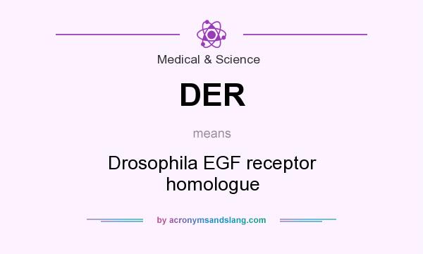 What does DER mean? It stands for Drosophila EGF receptor homologue