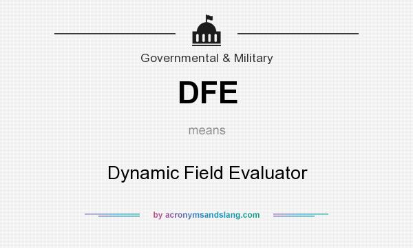 What does DFE mean? It stands for Dynamic Field Evaluator