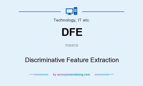 What does DFE mean? It stands for Discriminative Feature Extraction