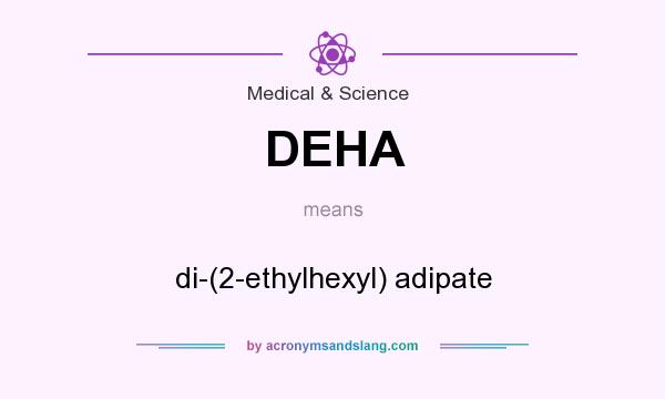 What does DEHA mean? It stands for di-(2-ethylhexyl) adipate
