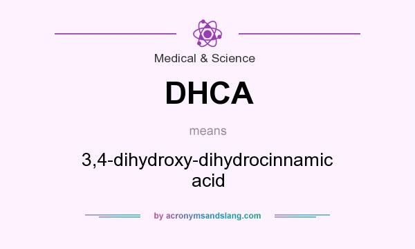 What does DHCA mean? It stands for 3,4-dihydroxy-dihydrocinnamic acid