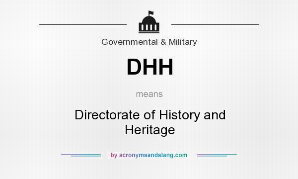 What does DHH mean? It stands for Directorate of History and Heritage
