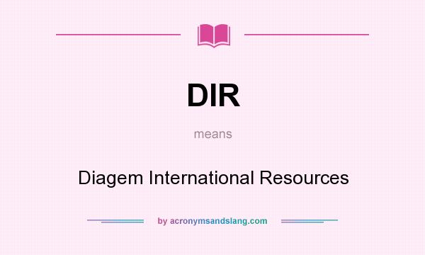 What does DIR mean? It stands for Diagem International Resources