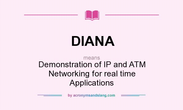 What does DIANA mean? It stands for Demonstration of IP and ATM Networking for real time Applications