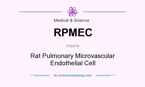 What does RPMEC mean? It stands for Rat Pulmonary Microvascular Endothelial Cell