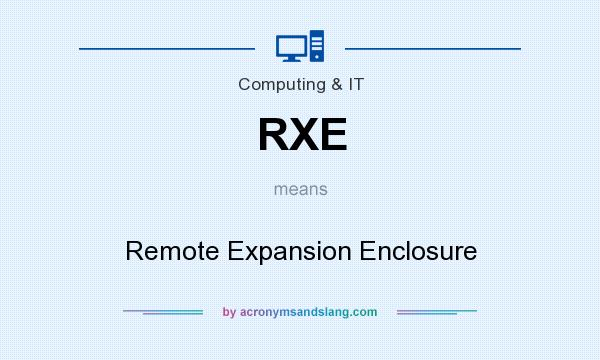 What does RXE mean? It stands for Remote Expansion Enclosure