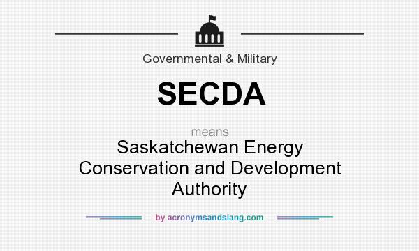 What does SECDA mean? It stands for Saskatchewan Energy Conservation and Development Authority