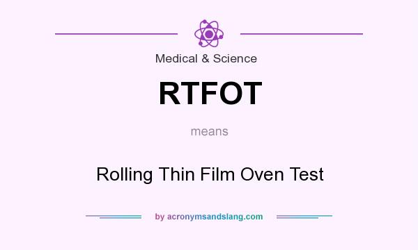 What does RTFOT mean? It stands for Rolling Thin Film Oven Test