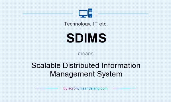 What does SDIMS mean? It stands for Scalable Distributed Information Management System