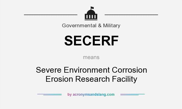 What does SECERF mean? It stands for Severe Environment Corrosion Erosion Research Facility