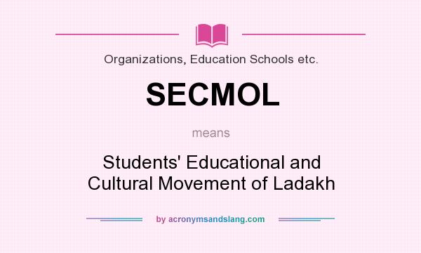 What does SECMOL mean? It stands for Students` Educational and Cultural Movement of Ladakh