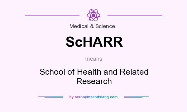 What does ScHARR mean? It stands for School of Health and Related Research
