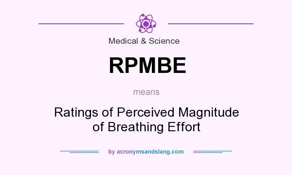 What does RPMBE mean? It stands for Ratings of Perceived Magnitude of Breathing Effort