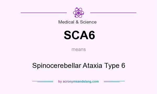 What does SCA6 mean? It stands for Spinocerebellar Ataxia Type 6