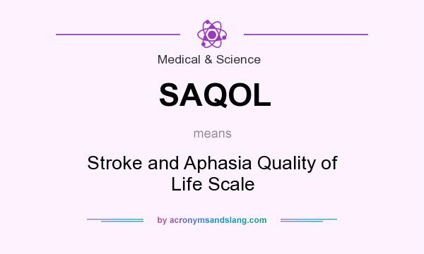 What does SAQOL mean? It stands for Stroke and Aphasia Quality of Life Scale