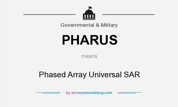 What does PHARUS mean? It stands for Phased Array Universal SAR