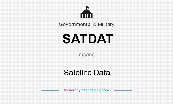 What does SATDAT mean? It stands for Satellite Data