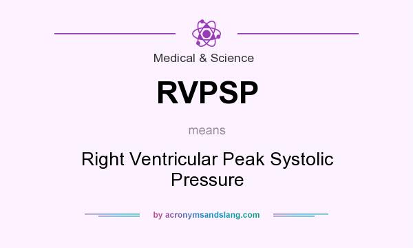 What does RVPSP mean? It stands for Right Ventricular Peak Systolic Pressure