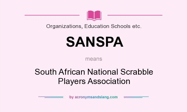 What does SANSPA mean? It stands for South African National Scrabble Players Association