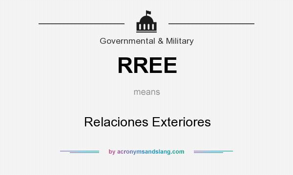 What does RREE mean? It stands for Relaciones Exteriores