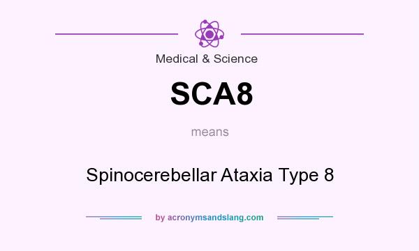 What does SCA8 mean? It stands for Spinocerebellar Ataxia Type 8