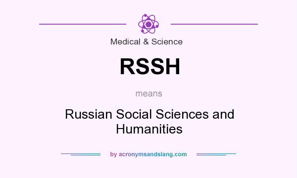 What does RSSH mean? It stands for Russian Social Sciences and Humanities