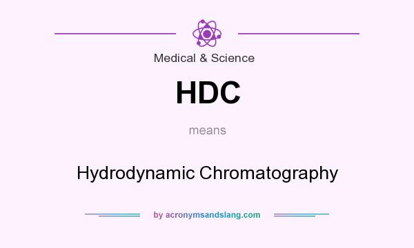 What does HDC mean? It stands for Hydrodynamic Chromatography