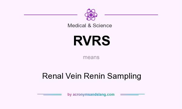 What does RVRS mean? It stands for Renal Vein Renin Sampling