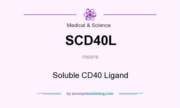 What does SCD40L mean? It stands for Soluble CD40 Ligand