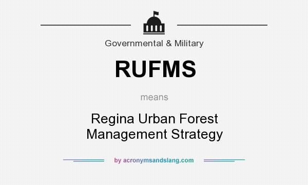 What does RUFMS mean? It stands for Regina Urban Forest Management Strategy