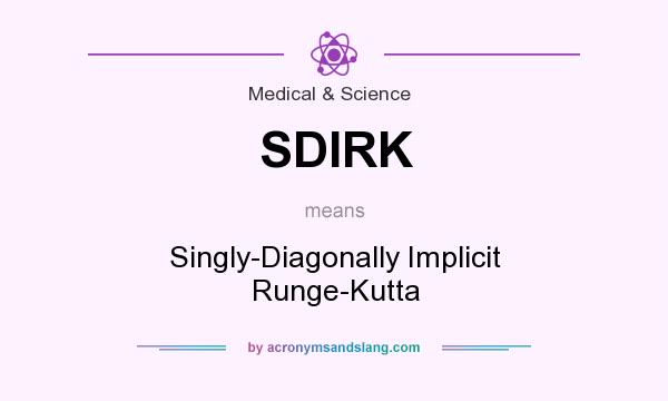 What does SDIRK mean? It stands for Singly-Diagonally Implicit Runge-Kutta