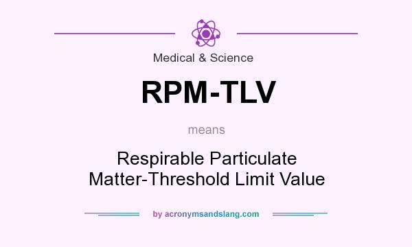 What does RPM-TLV mean? It stands for Respirable Particulate Matter-Threshold Limit Value