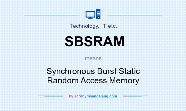 What does SBSRAM mean? It stands for Synchronous Burst Static Random Access Memory