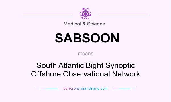 What does SABSOON mean? It stands for South Atlantic Bight Synoptic Offshore Observational Network